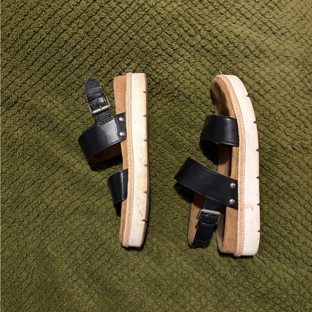 Time and Tru Black Sandals